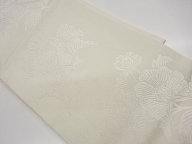 JAPANESE KIMONO / NAGOYA OBI / WOVEN FLOWER 